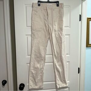 Anthropologie Cream Boot Cut Pants 27x30 ivory off white